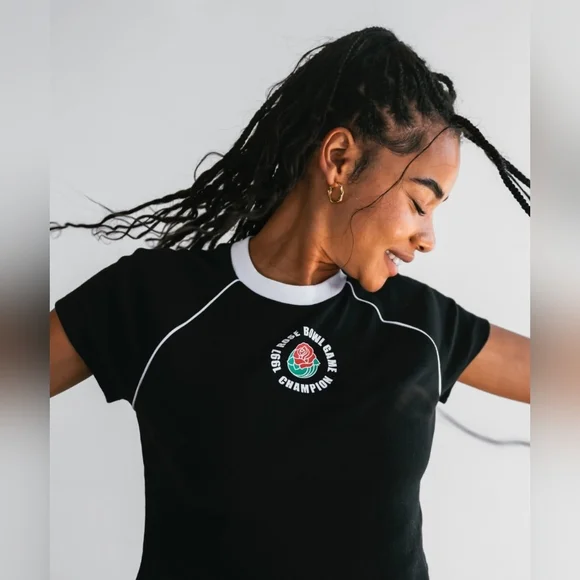 Champion Black Women's Crop Top - Picture 1 of 4